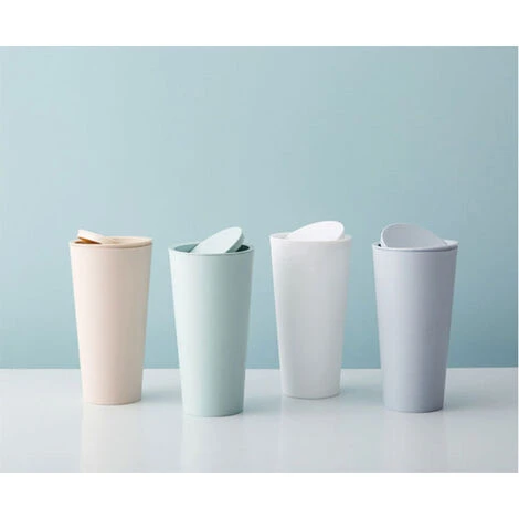 AIDUCHO 2 Pièces Poubelle De Voiture, Poubelle Auto Voiture, Poubelles De Voiture Avec Couvercle, Plastique Portable Étanches Mini Poubelle Pour L'Intérieur Voiture,Bureau, Maison (Vert Et Blanc) – Image 5