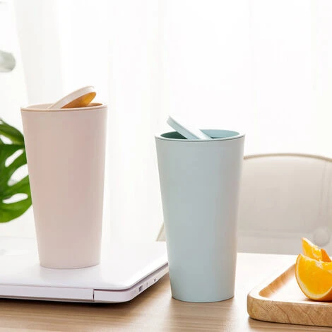 AIDUCHO 2 Pièces Poubelle De Voiture, Poubelle Auto Voiture, Poubelles De Voiture Avec Couvercle, Plastique Portable Étanches Mini Poubelle Pour L'Intérieur Voiture,Bureau, Maison (Vert) – Image 3