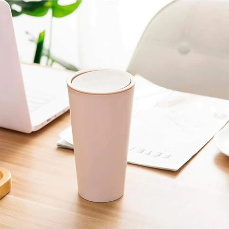 AIDUCHO 2 Pièces Poubelle De Voiture, Poubelle Auto Voiture, Poubelles De Voiture Avec Couvercle, Plastique Portable Étanches Mini Poubelle Pour L'Intérieur Voiture,Bureau, Maison (Kaki Et Vert) – Image 2