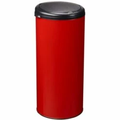 Rossignol - Poubelle De Cuisine Ouverture Par Pression 45L HANDTOUCH - Rouge Tomate