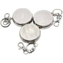 Cendrier De Poche Portable Cendrier À Cigarettes Cendrier À Cigarettes Mini Cendrier En Acier Inoxydable Avec Porte-Clés, 5*5cm Fontainebleau Argent 3Pcs(Couleur Aléatoire)