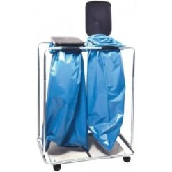 FP Collecteurs De Déchets 2x120 L Fahr.m.avec Couvercle Noir