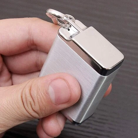 LITZEE Cendrier Portable Mini Cendrier De Poche Anti-odeurs, Cendrier Pour Cigarettes, Pour Utilisation En Extérieur, Cendrier De Poche à Fumer Pour Emporter Facilement Lorsque Vous Voyagez, Gris – Image 2