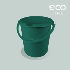KEEEPER Poubelle Polyvalente ECO (eau Ou Poubelle) Avec échelle De Mesure Intégrée Et Poignée Ergonomique, 10 L, Mika, Vert