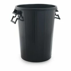 JARDIBRICODECO Seau A Poubelle 100 L Noir Sans Couvercle Sp Berner