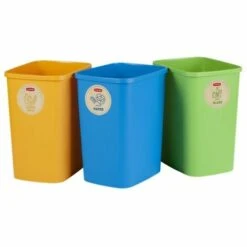 KSX Lot De 3 Paniers De Tri Poubelle Eco Friendly De 25L