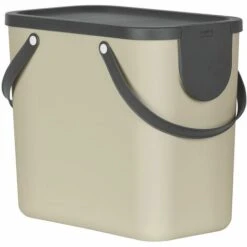 Rotho Abfallbehälter Albula 25l 40x23,5x34cm Cappuccino