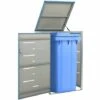 TRUE DEAL Abri Pour Poubelle 69x77,5x115 Cm Inox