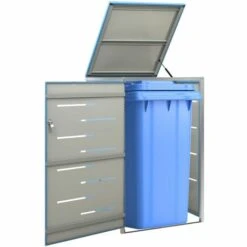 TRUE DEAL Abri Pour Poubelle 69x77,5x115 Cm Inox