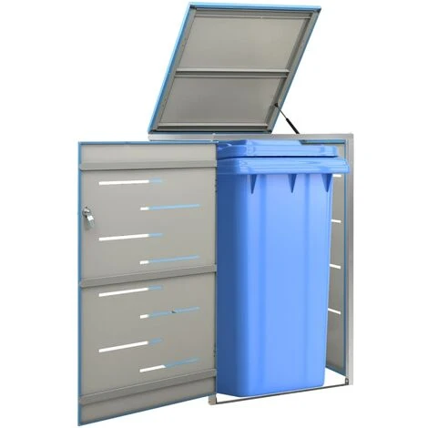 TRUE DEAL Abri Pour Poubelle 69x77,5x115 Cm Inox