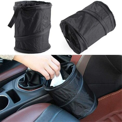Betterlife 2 PCS Portable Pliable Voiture Poubelle Universel Pliable De Voiture Poubelle Corbeille à Papier Suspendu Boîte De Rangement De Voyage Sac