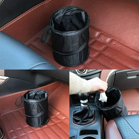 Betterlife 2 PCS Portable Pliable Voiture Poubelle Universel Pliable De Voiture Poubelle Corbeille à Papier Suspendu Boîte De Rangement De Voyage Sac – Image 4
