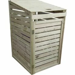 HABITAT ET JARDIN Cache-poubelle Simple - 80 X 90 X 135 Cm - Bois.