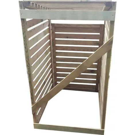 HABITAT ET JARDIN Cache-poubelle Simple - 80 X 90 X 135 Cm - Bois. – Image 2