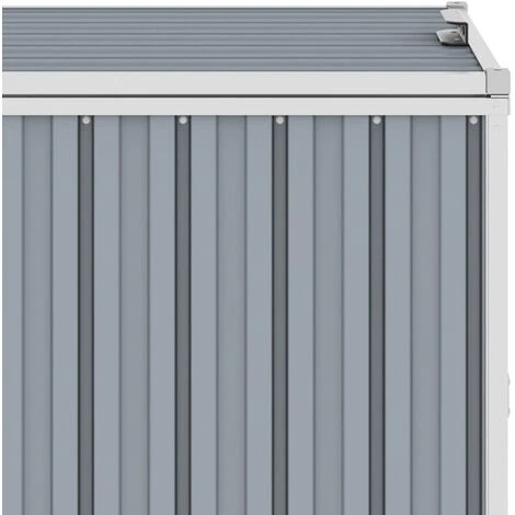 INLIFE Abri De Poubelle Double Gris 143x81x121 Cm Acier – Image 3