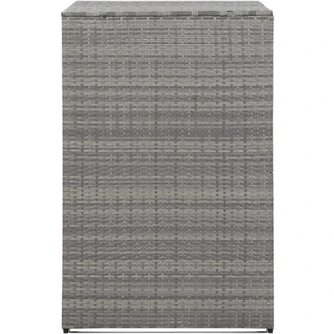 INLIFE Abri De Poubelle Simple Anthracite 76x78x120 Cm Résine Tressée