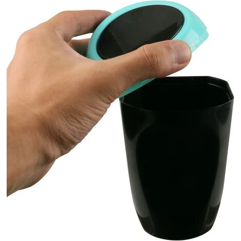 FONTAINEBLEAU Mini Poubelle De Voiture Peut En Plastique Des Déchets Poubelle 15*9CM Poubelle Conteneur De Stockage Pour L'intérieur De La Voiture, Bureau, Maison, Poubelle Blue Mini,1pcs – Image 2