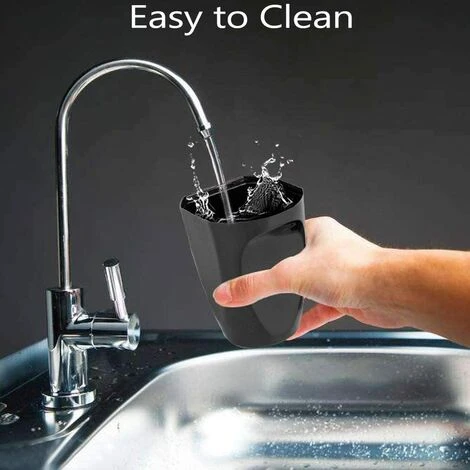 FONTAINEBLEAU Mini Poubelle De Voiture Peut En Plastique Des Déchets Poubelle 15*9CM Poubelle Conteneur De Stockage Pour L'intérieur De La Voiture, Bureau, Maison, Poubelle Blue Mini,1pcs – Image 3