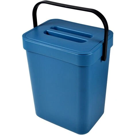 1001KDO POUR LA MAISON Poubelle Compost De Cuisine Accrochable 5L Bleu