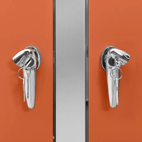 ASUPERMALL Abri Pour Deux Poubelles 138x77,5x115,5 Cm Inox – Image 5