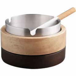 FONTAINEBLEAU Cendrier Original Extérieur Design, Cendrier Avec Couvercle Fermé Anti Odeur, Cigare Cendrier Anti Vent Portable Pour Intérieur Et Extérieur, 1pcs,Fonepro