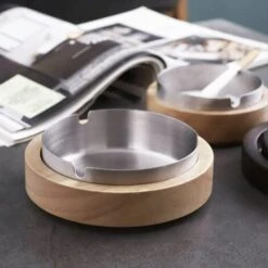 OUSUDELA Extérieur Design, Cendrier Avec Couvercle Fermé Anti Odeur, Cigare Cendrier Anti Vent Portable Pour Intérieur Et Extérieur