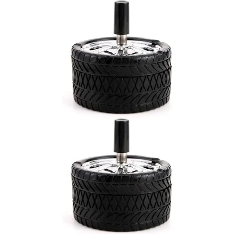 STARLIGHT Cendrier Tournant,SL.GT 2 Pièces Cendrier Coupe-Vent Cendrier à Pneus Cendrier Moderne Cendrier Rotatif En Acier Inoxydable Avec Couvercle