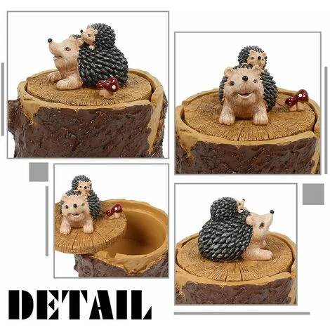 ENLENK Cendrier Cigarettes Avec Couvercle Mignon Vivid Forest Animal Cendrier Support Pour Intérieur Et Extérieur-Hérisson – Image 2