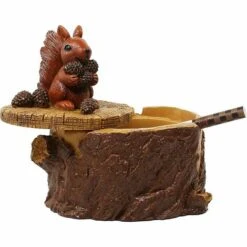 ENLENK Cendrier Cigarettes Avec Couvercle Mignon Vivid Forest Animal Cendrier Support Pour Intérieur Et Extérieur-Écureuil