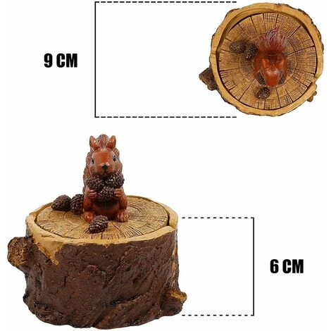 ENLENK Cendrier Cigarettes Avec Couvercle Mignon Vivid Forest Animal Cendrier Support Pour Intérieur Et Extérieur-Écureuil – Image 3