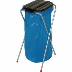 GEBR.WERTH Collecteur De Déchets H810XB370XT410MM 70-120L Couvercle Noir