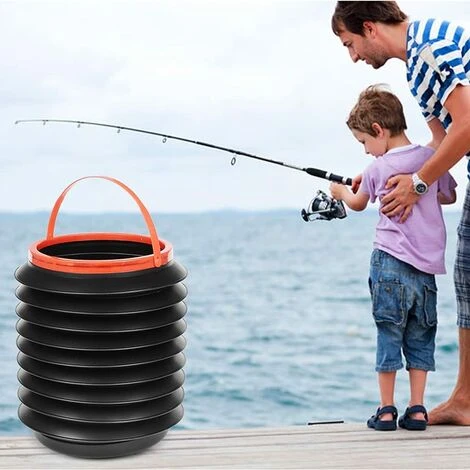 OUSUDELA Portable Poubelle Seau De Voiture Rétractable,Poubelle Pliante Voiture Stockage Magic MultifonctionnelPour Le Camping, Les Voyages En Plein Air, Réutilisable – Image 4