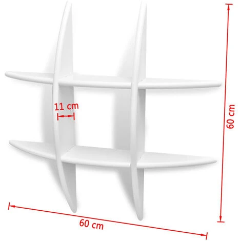 NOVA Étagère Murale Mdf Avec Finition Opaque étagère élégante Dans Différentes Couleurs Étagère Murale MDF Blanc Rangement De Livres/DVD – Image 3