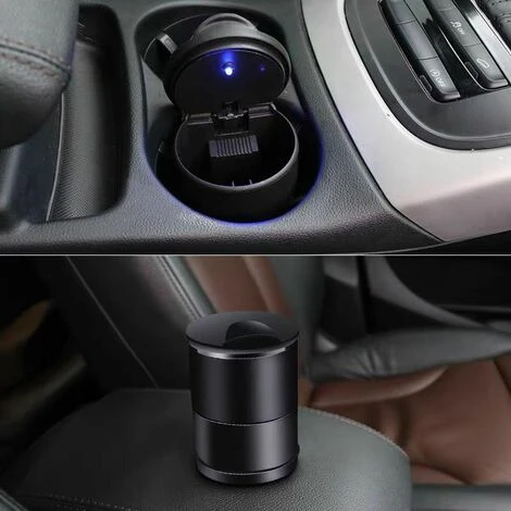 PERLE RARE Cendrier De Voiture Portable-Noir – Image 4