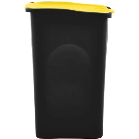 NOVA Panier De Déchets Avec Couvercle Oscillant 50 L Couleurs écologiques Répertoriées Couleur : Noir Et Jaune – Image 4
