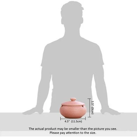 REGALI Cendrier En Céramique Avec Couvercle, Cendrier Coupe-vent Intérieur Ou Extérieur, Cendrier Fumeur, - Rose – Image 4