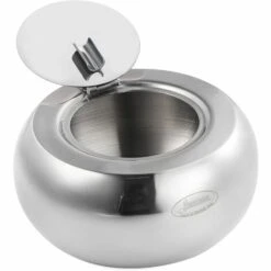 REGALI Cendrier De Table Moderne En Acier Inoxydable Avec Couvercle Pour Une Utilisation Intérieure Ou Extérieure, Parfait Pour La Maison