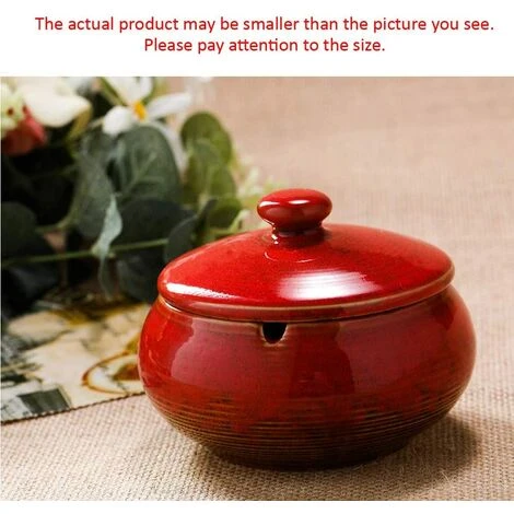 REGALI Cendrier En Céramique Avec Couvercle, Cendrier Coupe-vent Intérieur Ou Extérieur, Cendrier Fumeur – Image 2