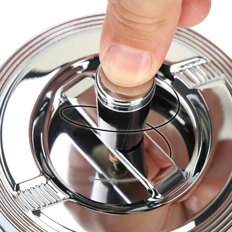 REGALI Cendrier Métallique Rotatif Intérieur Et Extérieur - Cendrier Rotatif Fermé - Cendrier à Vent (1 - Cendrier Rotatif) â Image 3