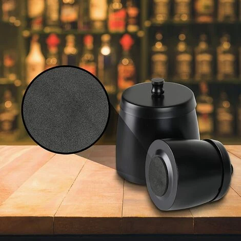 ENLENK Exterieur Inoxydable, Cendrier Avec Couvercle Anti Odeur, Cendrie Avec Tapis Antidérapant Pour Interieur Exterieur Jardin Balcon Bar Bureau, Noir (grande) – Image 3