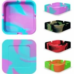 STARLIGHT SL.GT 4PCS Cendrier En Silicone Cigarettes Cendrier Coupe,Cendrier De Table Moderne En Silicone
