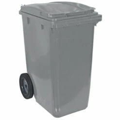 PLASTIK GOGIC LOT DE 10 BACS ROULANT 2 ROUES PREMIUM 360L-Gris-109cm - Gris