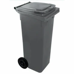 PLASTIK GOGIC LOT DE 10 BACS ROULANT 2 ROUES PREMIUM 140L-Gris-106cm - Gris