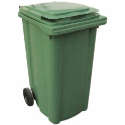 PLASTIK GOGIC LOT DE 10 BACS ROULANT 2 ROUES PREMIUM 240L-Vert-108cm - Vert