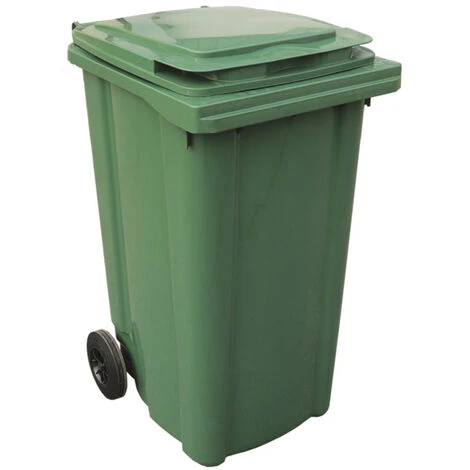 PLASTIK GOGIC LOT DE 10 BACS ROULANT 2 ROUES PREMIUM 240L-Vert-108cm - Vert