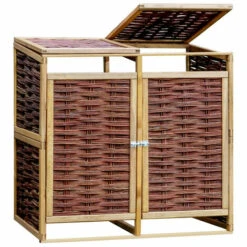 FIMEI Abri De Poubelle Double Pinède Et Osier