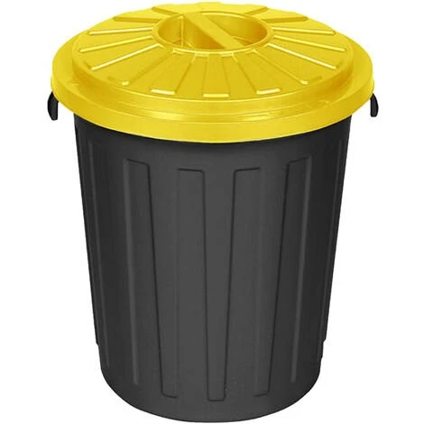 KEEEPER Maxi-bin Avec Couvercle Avec Fermeture Filetée, Ø36x42 Jaune, 23L, Collection De Tapis