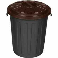 KEEEPER Supermax-Bin Avec Couvercle Avec Fermeture Filetée, Ø 50 X 55 Marron, 50 L, Collection Mats