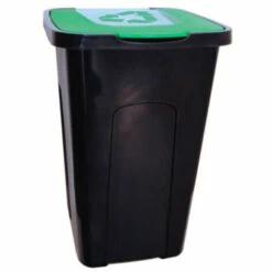 KEEEPER Papier De Recyclage En Polypropylène, Avec Couvercle, 50 Litres, 36,5x37x55,5 Couvercle Vert