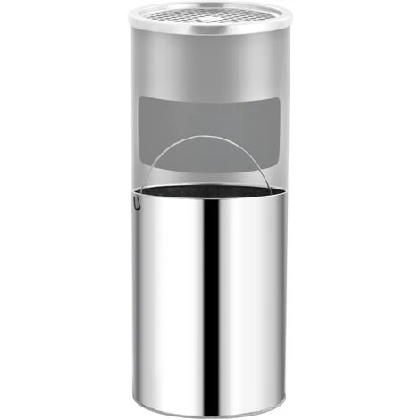 FIMEI Poubelle à Cendrier D'hôtel 30 L Acier Gris – Image 3